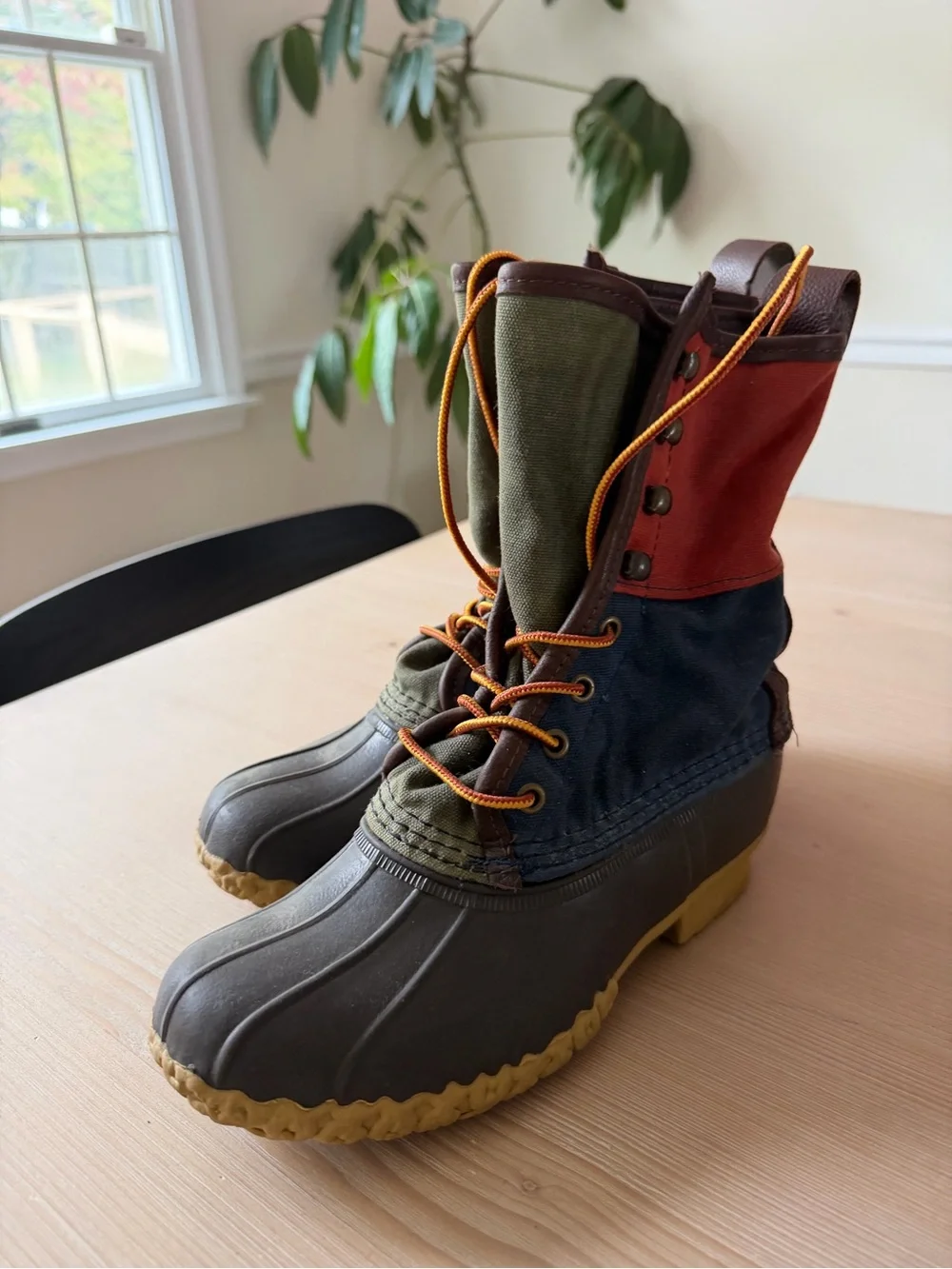 L.L.Bean Bean Boots Women’s 6 Multicolor Canvas Duck Boots Made in Maine